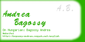 andrea bagossy business card